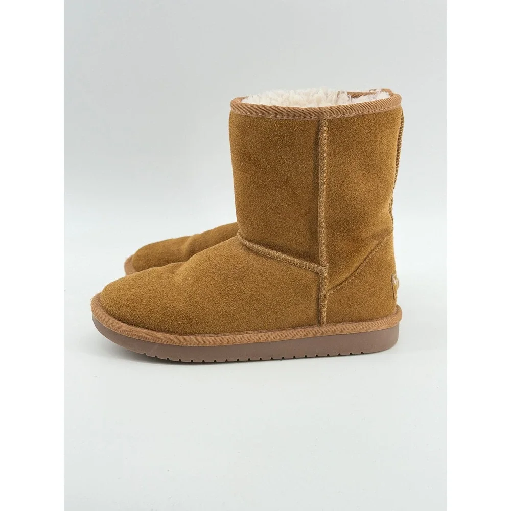 Koolaburra by UGG Kids Victoria Short Boots Chestnut Brown Suede 1019374 Size 1